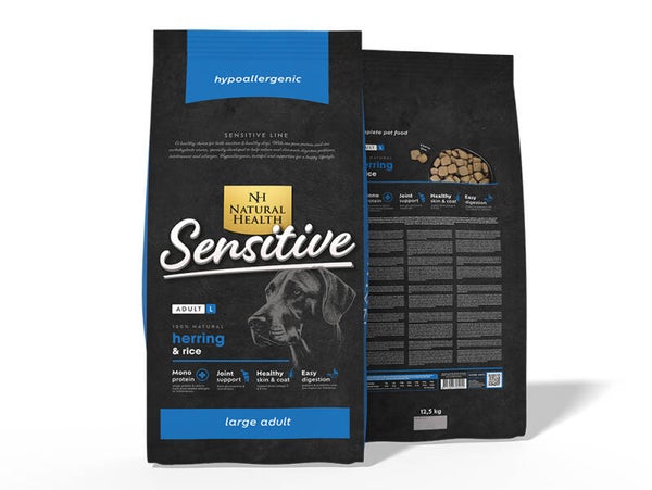 Natural Health Dog Fish & Rice Large Bite 12,5kg