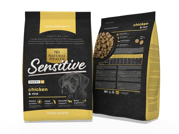 Natural Health Dog Chicken & Rice Puppy Large Bite 2kg