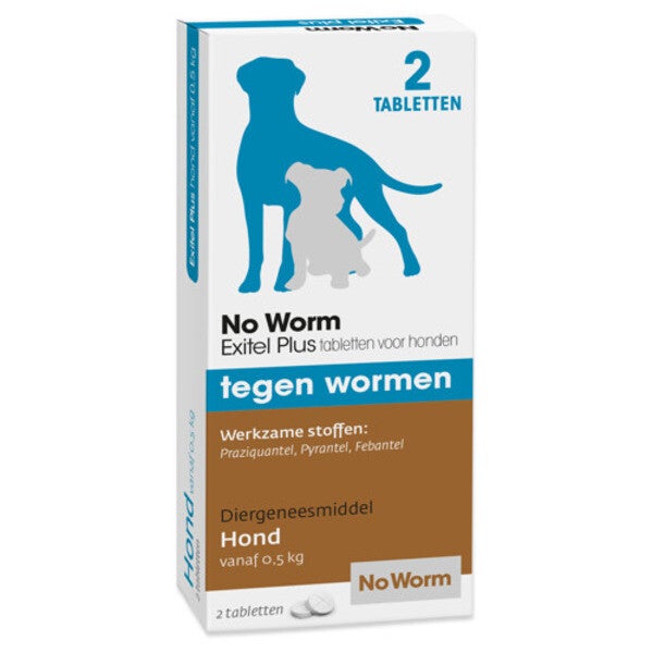 Exitel Plus no worm hond >0,5kg 2tabletten