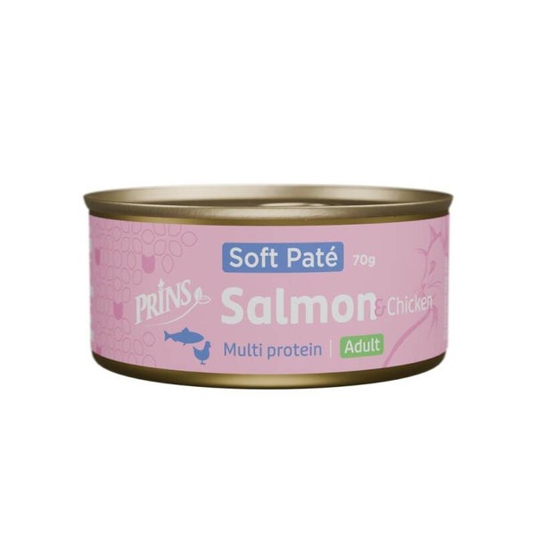 Prins Cat Wet food Salmon&Chicken Soft Paté 24x70gram