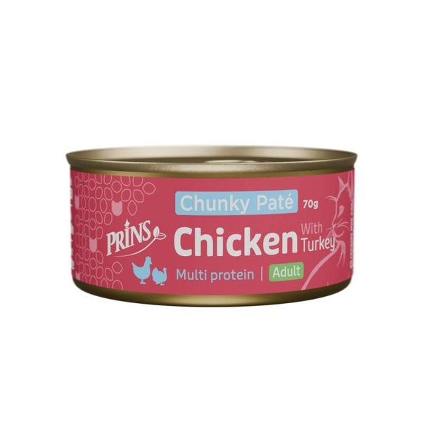 Prins Cat Wet food Chicken&Turkey Chunky Paté 24x70gram