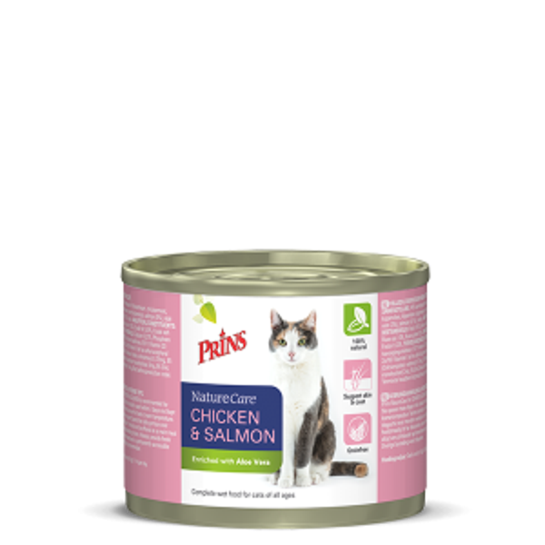 Prins NatureCare cat chicken&salmon 6x200gram