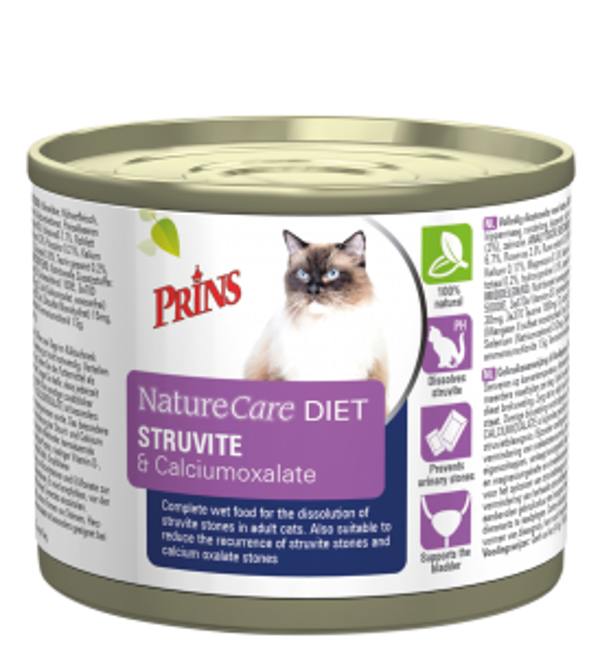 Prins NatureCare dieet cat struvite&calciumoxalate 6x200gram