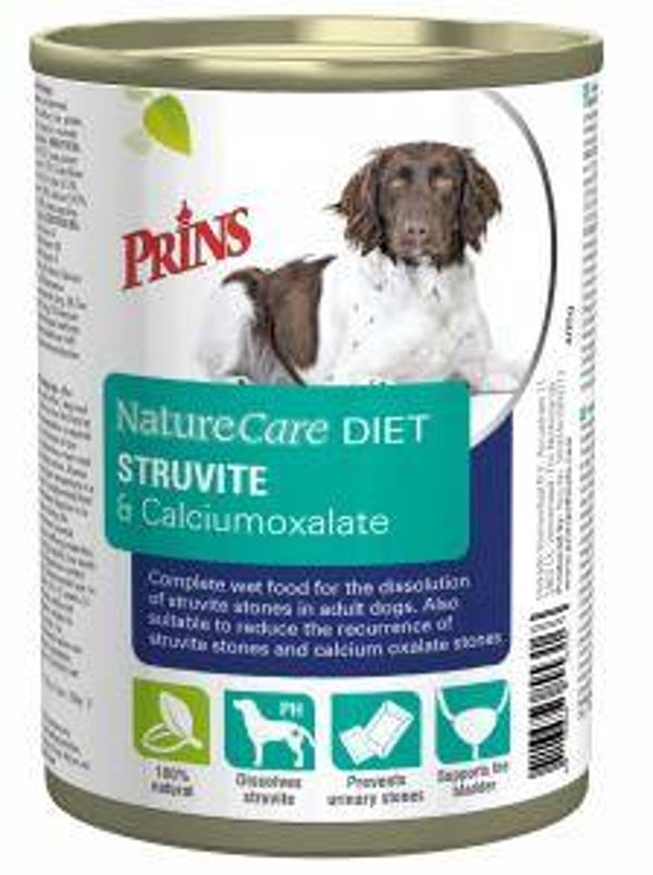 Prins NatureCare dog dieet struvite&calciumoxalate 6x400gram