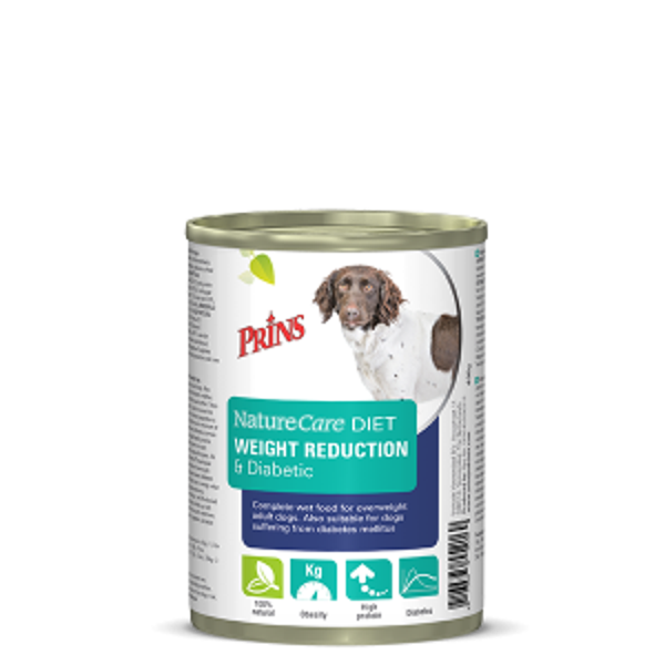 Prins NatureCare dog dieet weight reduction&diabetic 6x400gram
