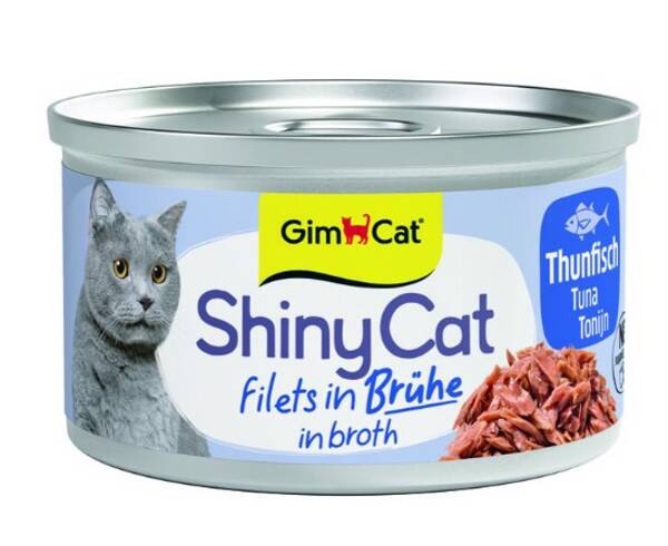 Gimcat ShinyCat Filets in broth Tonijn 24x70gram