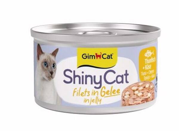 Gimcat ShinyCat Filets in jelly Tonijn/Kaas 24x70gram