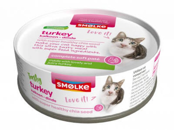 Smolke Soft Paté Kat Kalkoen 24x80gram