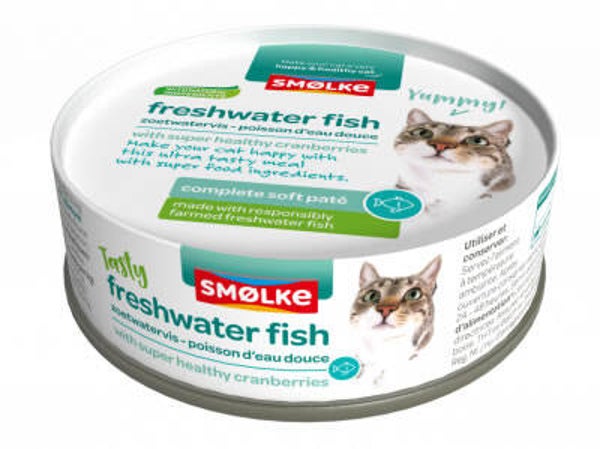 Smolke Soft Paté Kat Vis Zoetwater 24x80gram