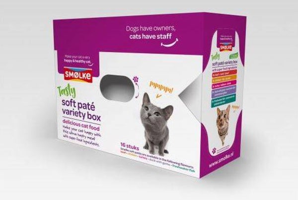 Smolke Soft Paté Kat Variety Box 16x80gram