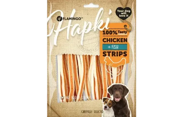 Flamingo Snack Hapki Strips met kip & vis 400gram