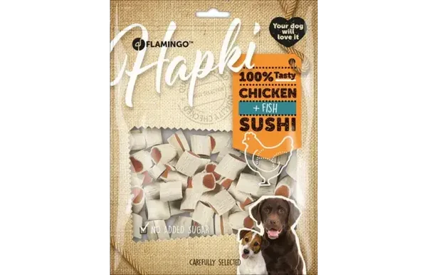 Flamingo Snack Hapki Sushi rolletjes met kip & vis 400gram