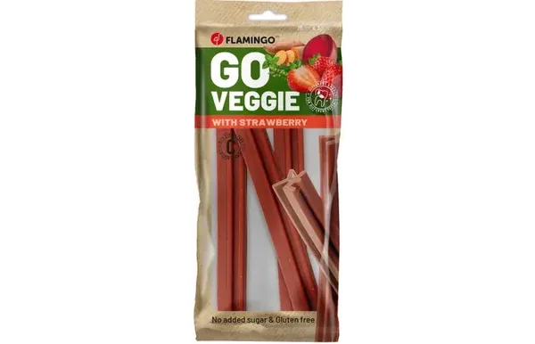 Flamingo Snack Veggie Staaf met aardbei Rood 150gram