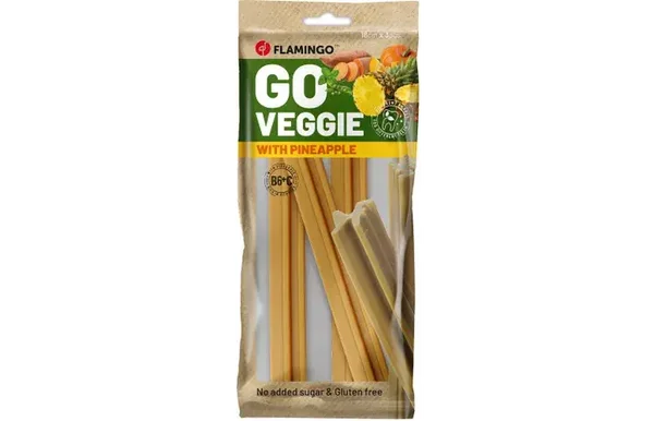 Flamingo Snack Veggie Staaf met ananas Geel 150gram