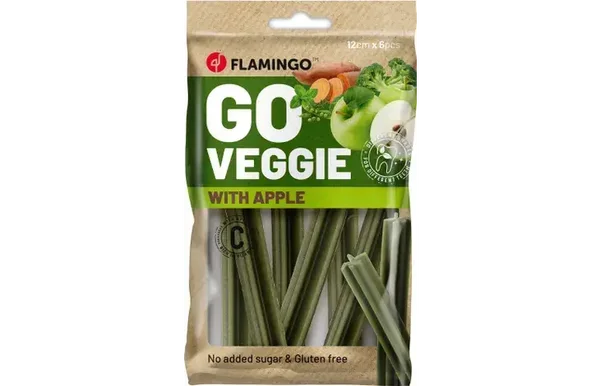 Flamingo Snack Veggie Staaf met appel Groen 78gram