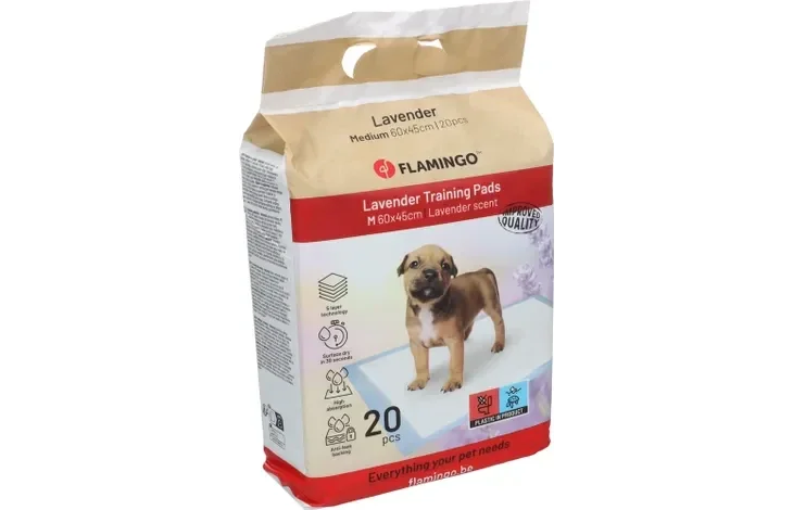 Flamingo Trainingsmat met lavendelgeur Pady Wit 45-60cm 20stuks