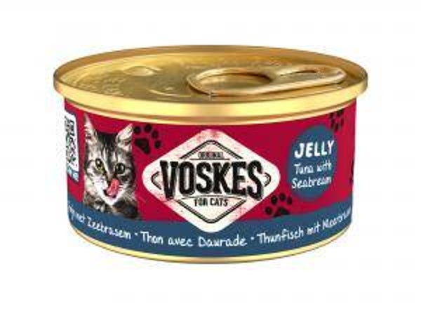 Voskes gelei tonijn&zeebrasem 24x85gram
