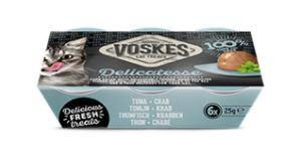 Voskes jelly cups tonijn&krab 12x6x25gram