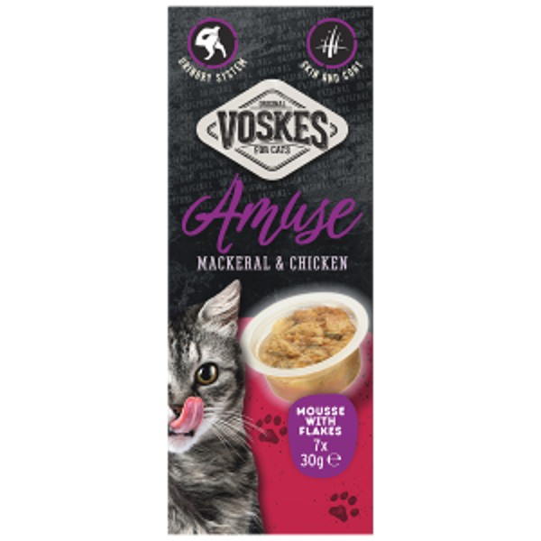 Voskes mousse makreel&kip 8x7x30gram