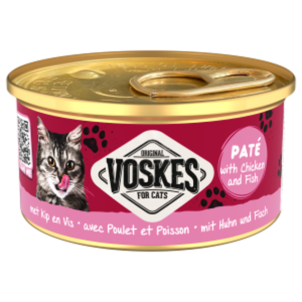Voskes paté kip&vis 24x85gram