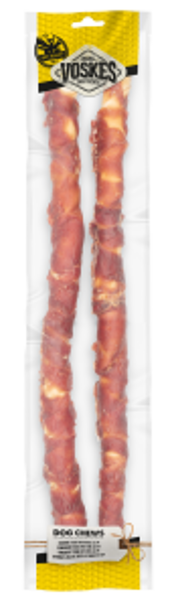 Voskes stick runderhuid eend 40cm 20x2stuks