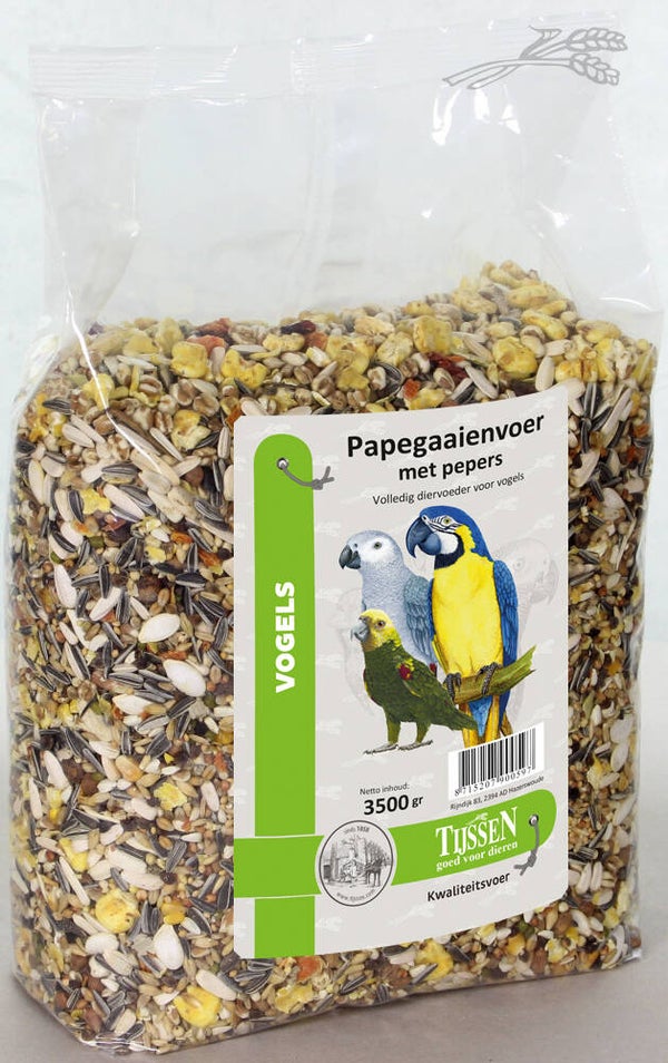 Tijssen Papegaaienvoer + Pepers 3,5kg