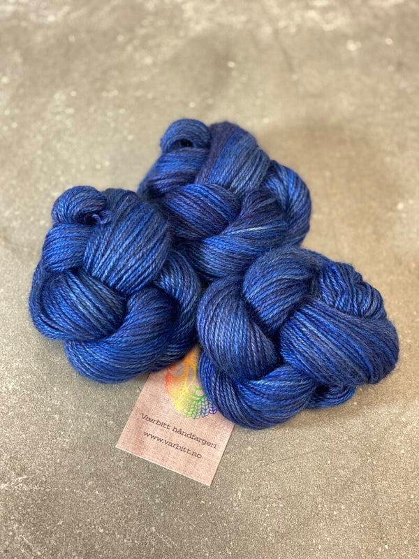 Håndfarget Pelsgull: Blå