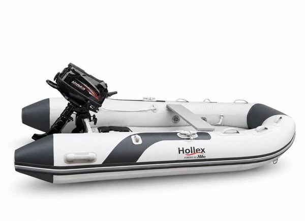 Hollex rubberboot met nieuwe Hidea 6 PK buitenboordmotor