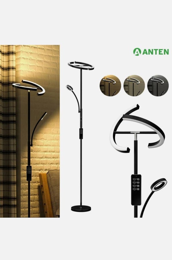 ANTEN 27W Stehlampe LED Dimmbar Stehleuchte Leselampe Fernbedienung 175cm