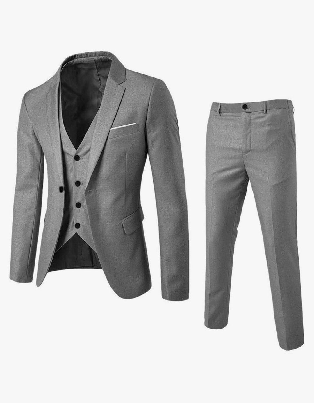 Herren Anzug 3 Teilig Modern Fit Hochzeit Anzüge Komplett Business Blazer 3-teiliger
