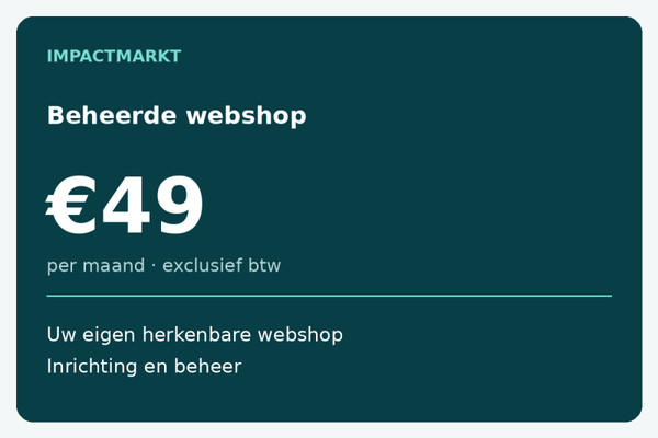 Beheerde webshop — eerste maand