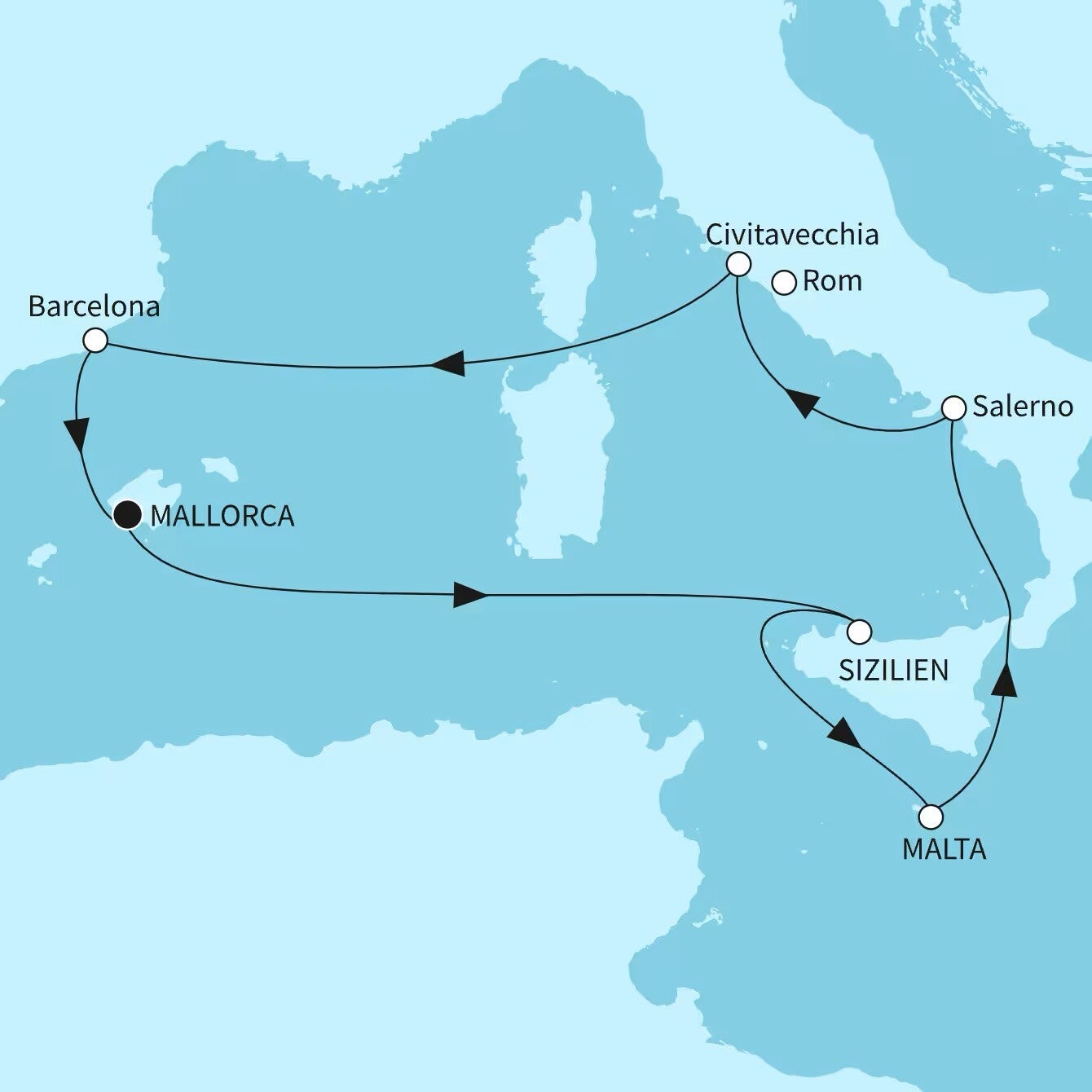 Mittelmeer Krezfahrt