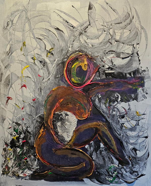 Le refus du vide,  120 x 90 cm