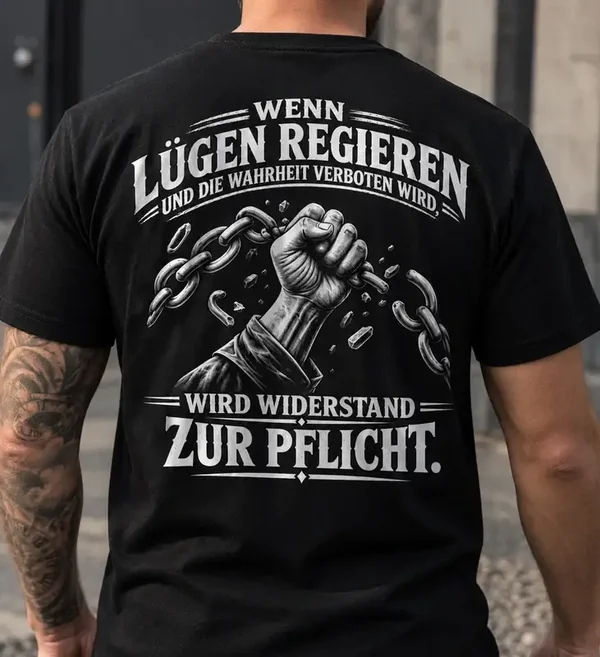 🔥 Statement T-Shirt – „Wenn Lügen regieren“ 🔥
