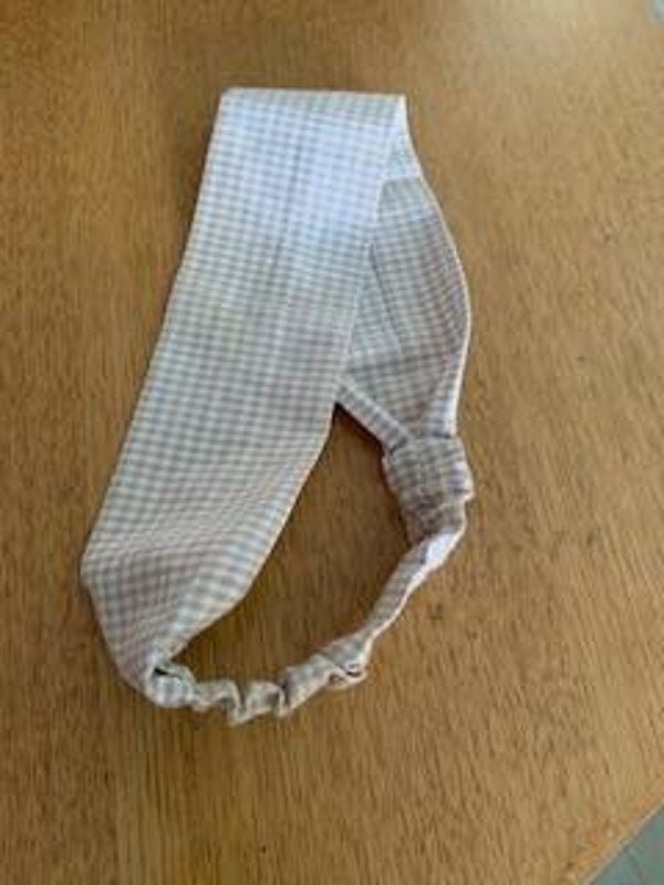 bandeau vichy beige