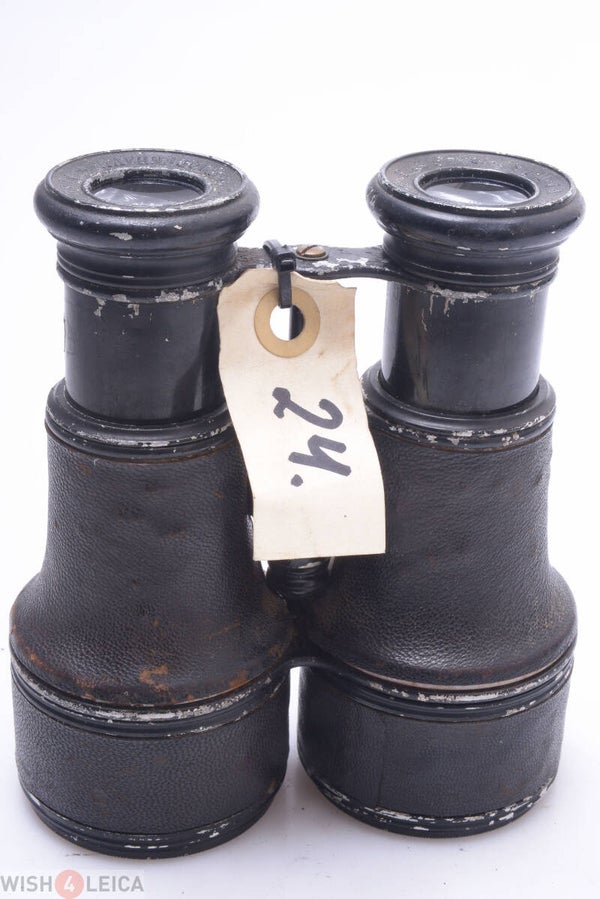 LEMAIRE ‘CORNELIUS KNUDSEN’ ANTIQUE ALUMINIUM BINOCULARS, DOUBLE TELESCOPE