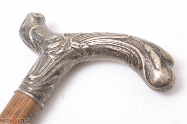 ANTOINE PARIS ANTIQUE CANE WALKING STICK ART DECO FLORAL SWAGGER 81CM,32’