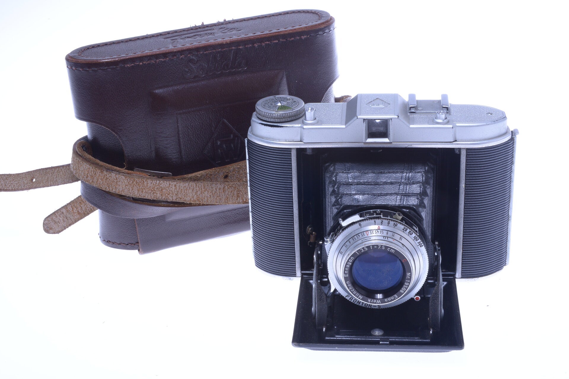 FRANKA SOLIDA I 6X6 120 ROLL FILM CAMERA *US-ZONE* ENA ENNAGO 75MM 3.5 LENS