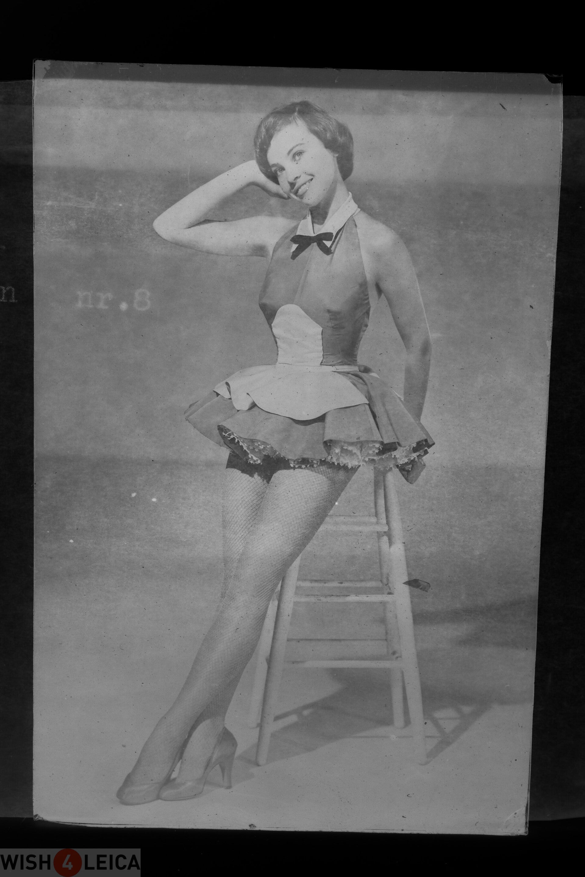 LESLIE CARON LILI, GIGI NICE PROMOTIONAL PICTURE GLASS NEGATIVE SLIDE FULL BODY
