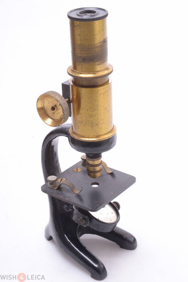 UNBRANDED SMALL BRASS MICROSCOPE 18CM, 7 INCHES TALL