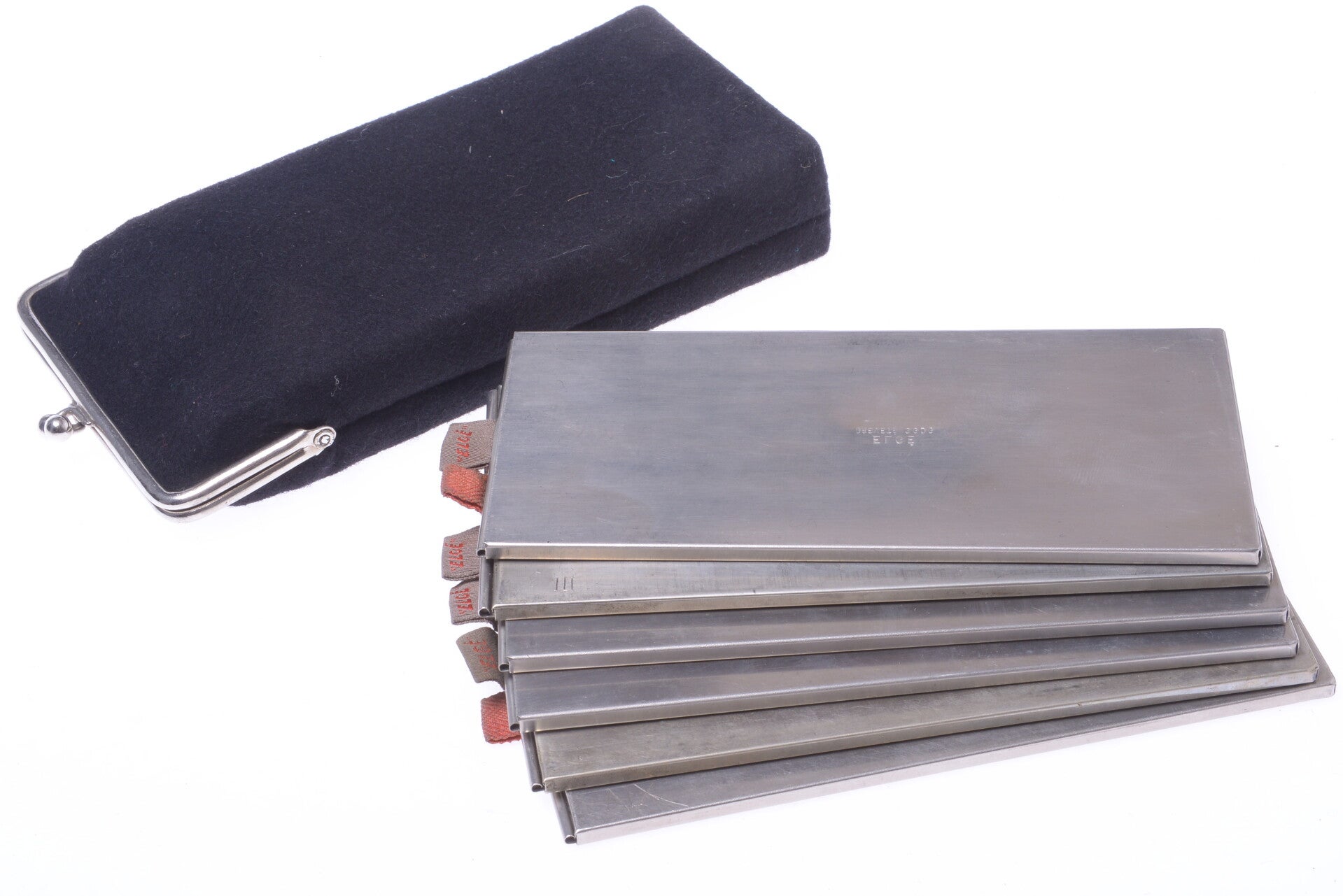 6 GAUMONT ELCE 6X13 ANTIQUE GLASS PLATE HOLDERS FOR STEREO PANORAMA CAMERA