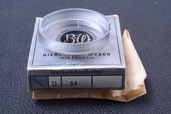 B & W SCHNEIDER GENUINE STEP UP RING 34MM TO 39MM FILTER ADAPTER PUSH ON 101-4