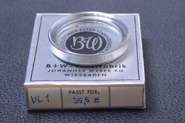 B & W SCHNEIDER CLOSE-UP VL1 35.5MM FILTER GENUINE LENS OR CAMERA W/ BOX 98-3