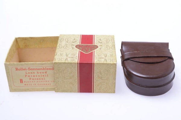 ROLLEIFLEX 3.5 F CAMERA HOOD BOX & CASE ONLY BAY. 2, RII PLANAR XENOTAR 99-2