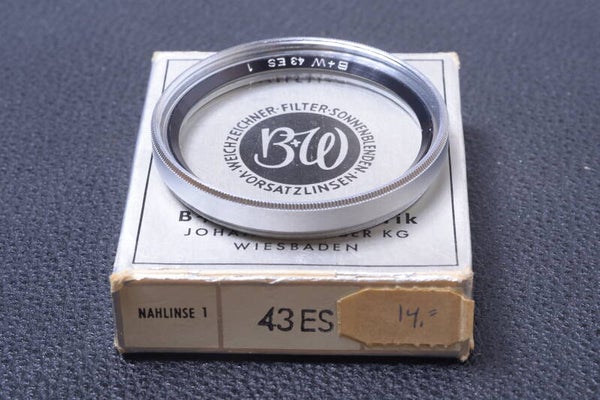 B & W SCHNEIDER CLOSE-UP 43MM FILTER GENUINE LENS OR CAMERA SCREW BOXED 104-2