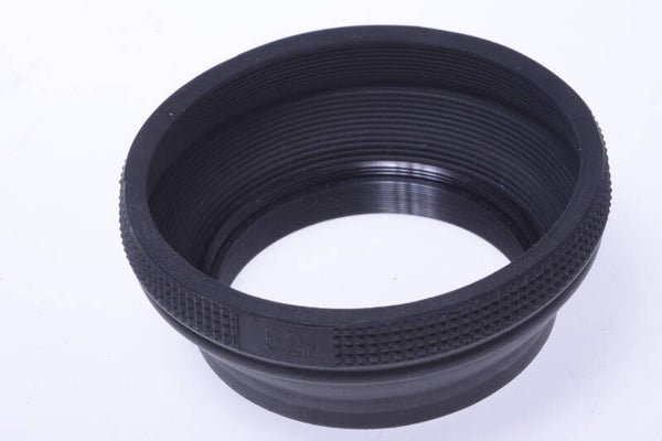 UNBRANDED 52MM WIDE ANGLE LENS HOOD SUN SHADE SCREW IN RUBBER   85-2
