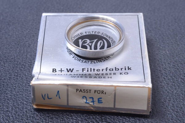 B & W SCHNEIDER CLOSE-UP 27MM FILTER GENUINE LENS OR CAMERA SCREW BOXED 104-3