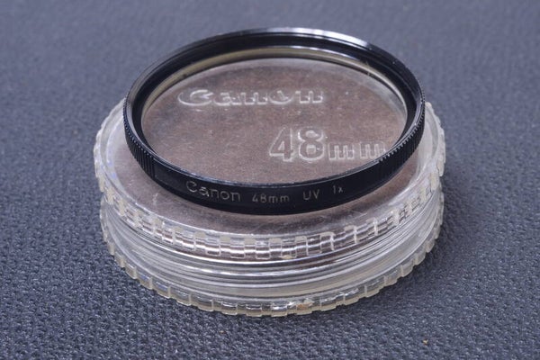 CANON UV 48MM FILTER GENUINE LENS OR CAMERA SCREW IN W/ KEEPER 110-3