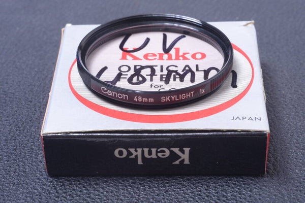 CANON SKYLIGHT 48MM FILTER GENUINE LENS OR CAMERA SCREW IN W/ BOX 110-3