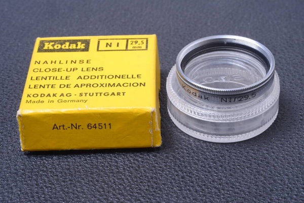 KODAK CLOSE-UP N1/29.5MM FILTER GENUINE LENS OR CAMERA W/ KEEPER 110-4
